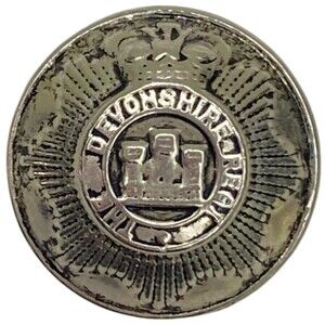 The Devonshire Regiment Metal Button Officers Uniform Sewing Arts & Crafts